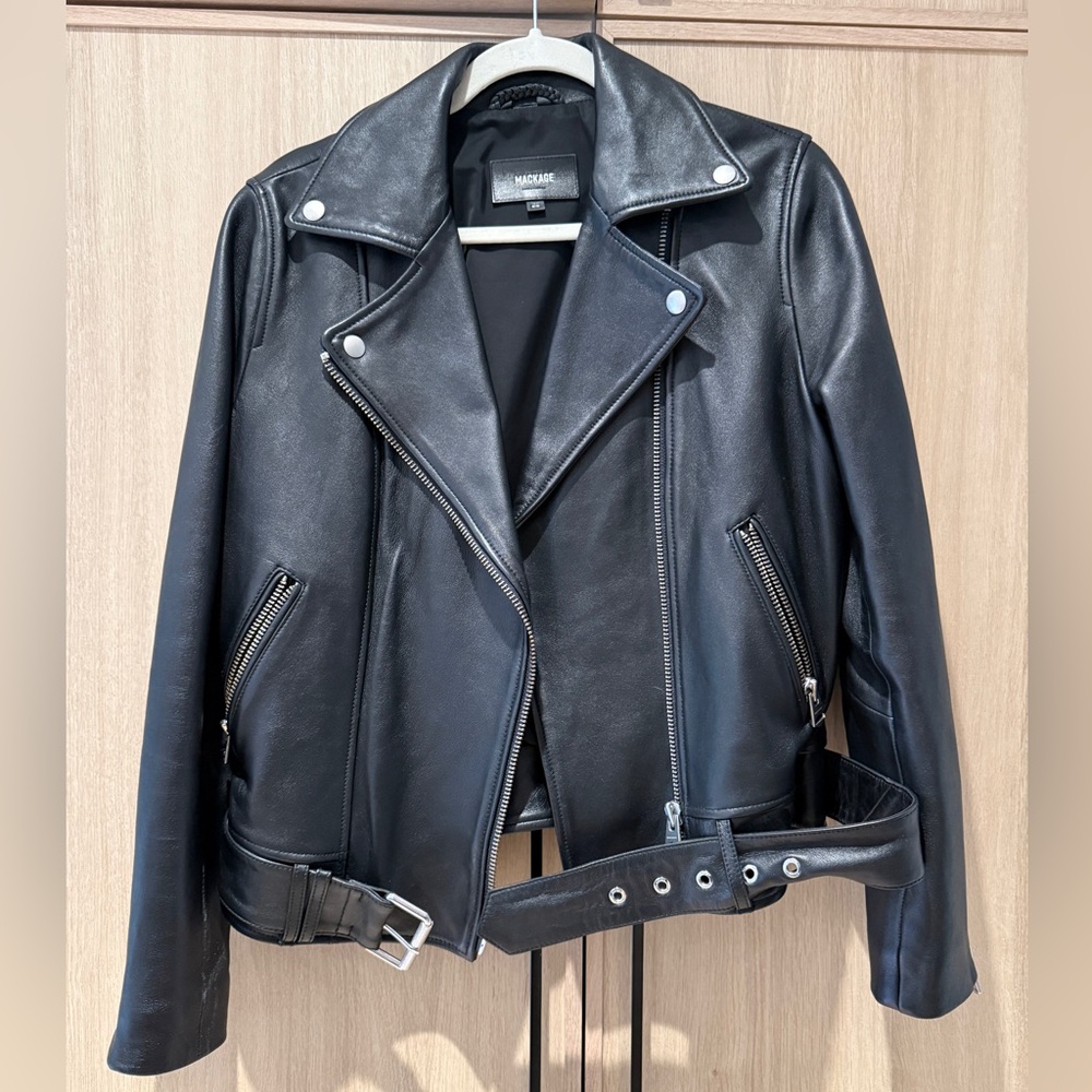 Mackage Black Leather Jacket